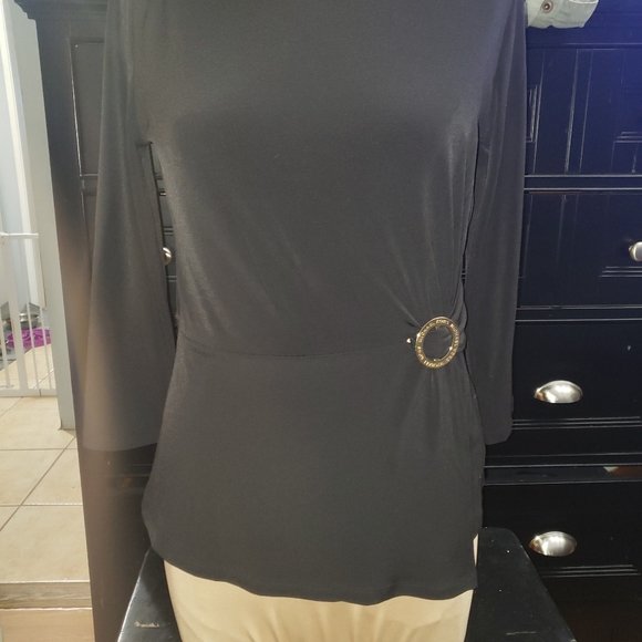 Michael Michael Kors Solid Twist 3/4 Sleeve Top - Picture 4 of 8